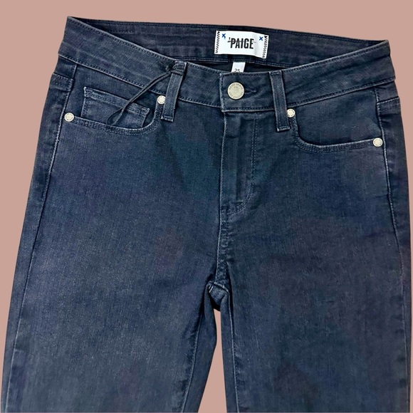 NWOT PAIGE Denim ‘Verdugo Ankle Length Jeans’ in “Black Crow” Size 25 - Picture 6 of 14